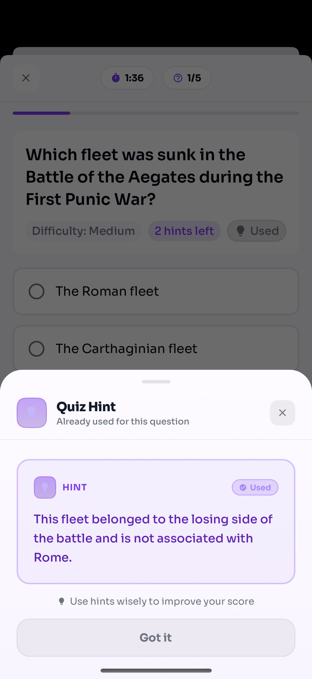 Daily Quiz screenshot